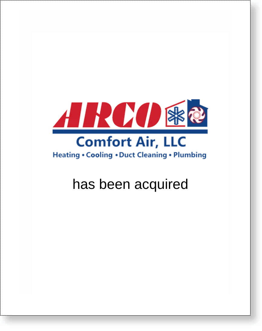 ARCO Comfort Air, LLC has been acquired