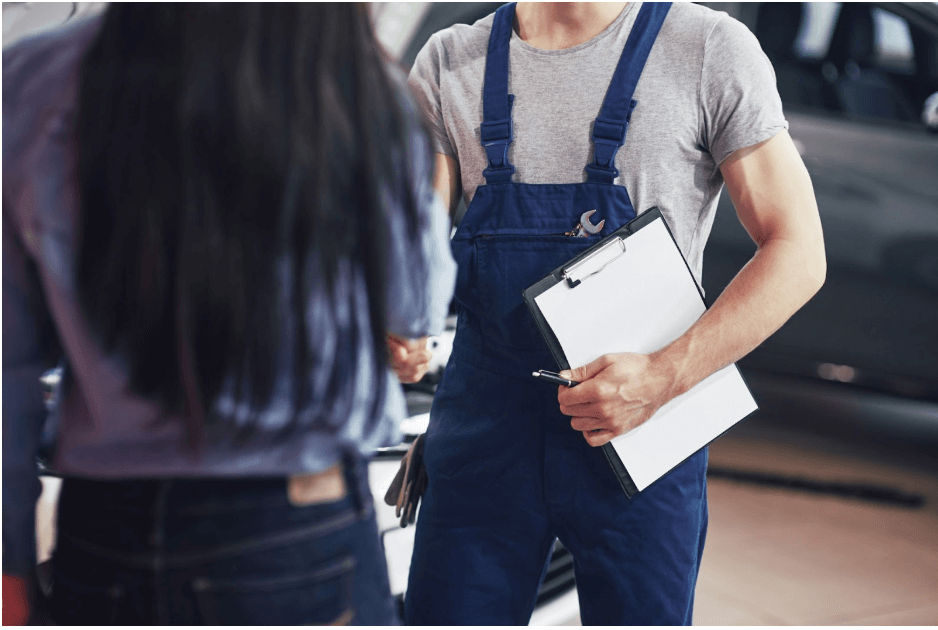 HVAC company owner shaking a buyers hand.