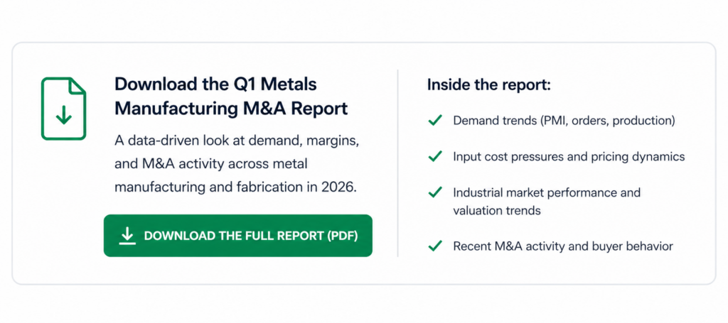 Download our q1 2026 metals manufacturing report.
