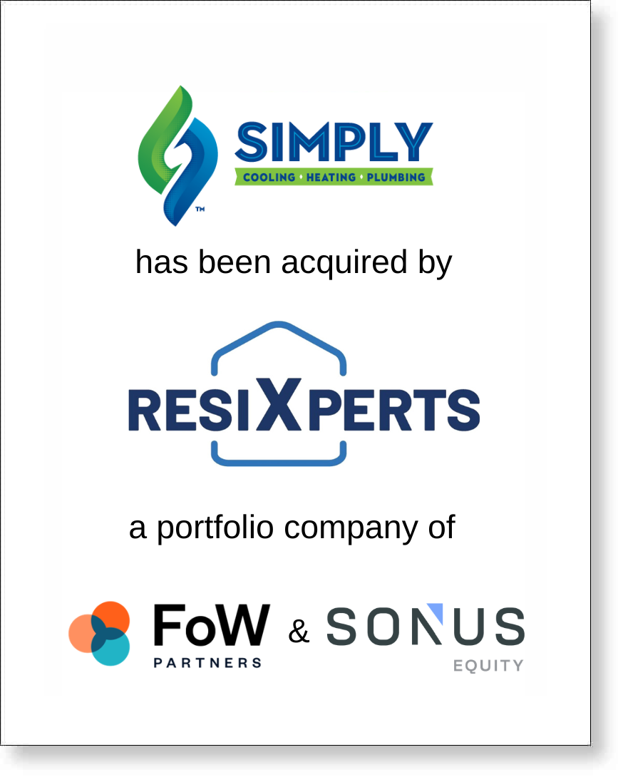 Simply was acquired by Resiexperts a portfolio company of FOW & Sonus.